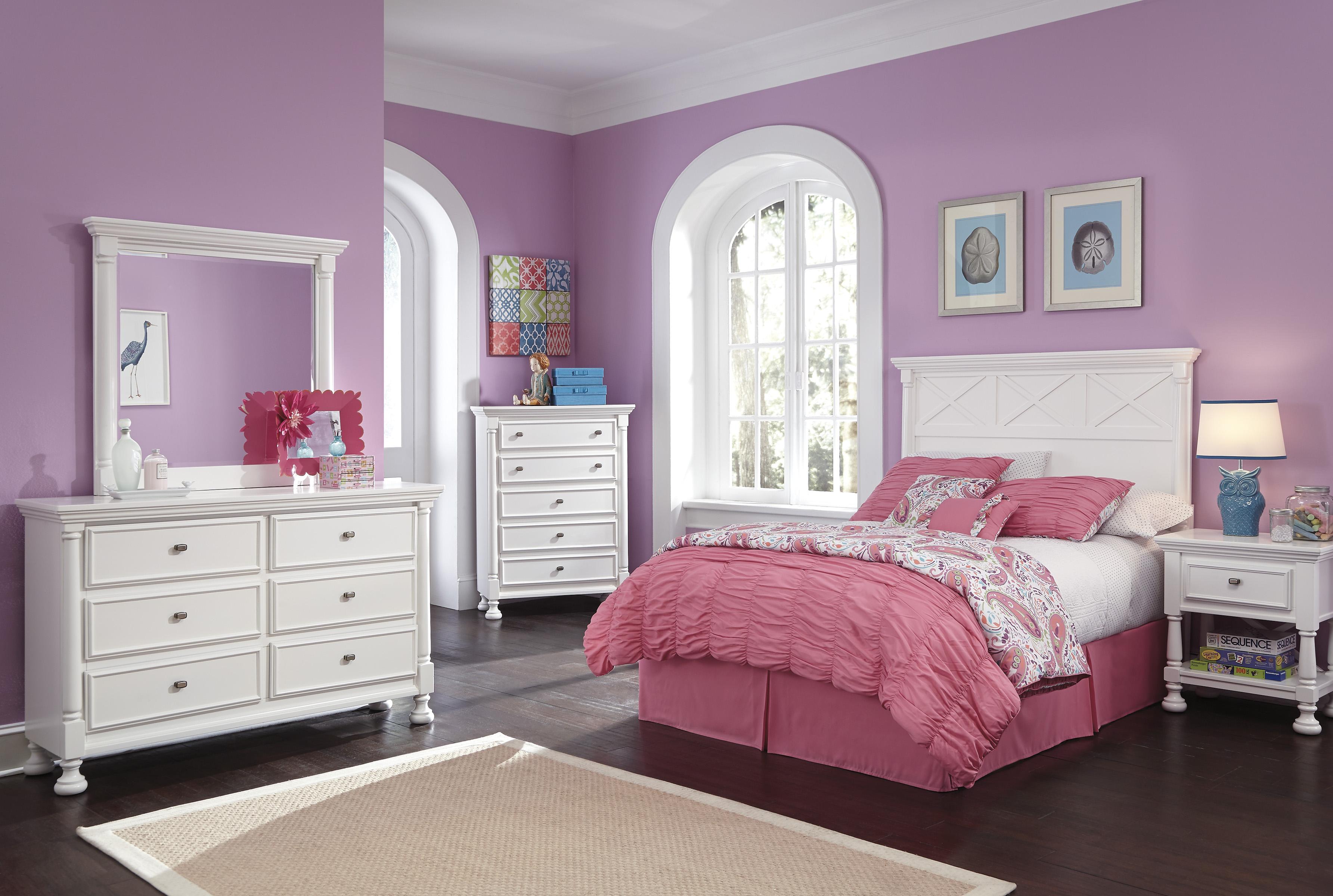 Signature Design by Ashley Kaslyn B502 87 Bright White Full Panel